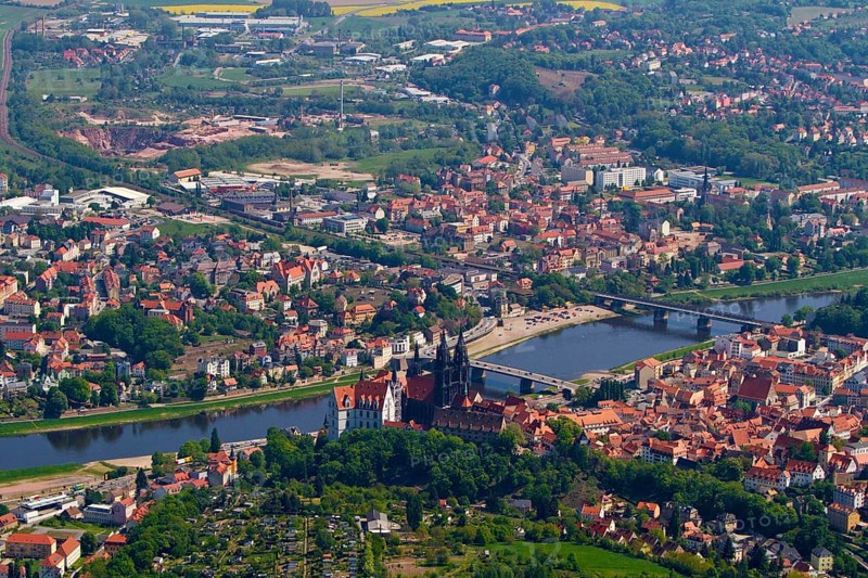 Albrechtsburg Castle and Meissen Cathedral, Elbe, Meissen, Saxony, Germany, Europe