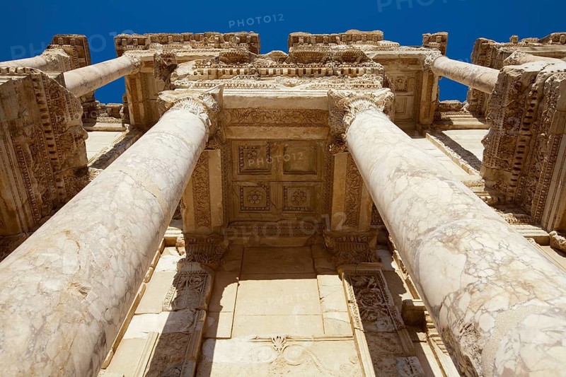 The Library of Celsus is an ancient building in Ephesus, Izmir, Turkey, Asia