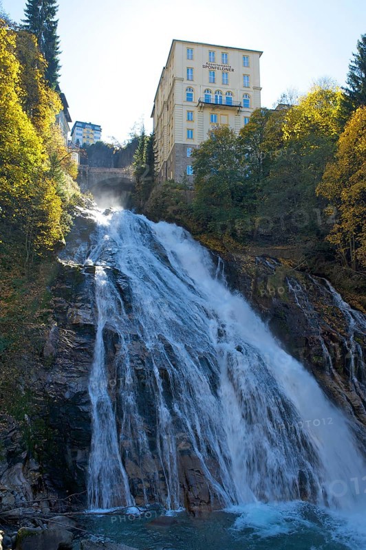 Waterfall of the Gasteiner Ach in Bad Gastein, Pongau in Salzburger Land, Austria, Europe