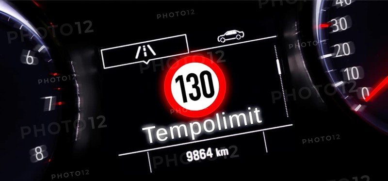 Symbolic image on the subject of the 130 kmh speed limit on the motorway