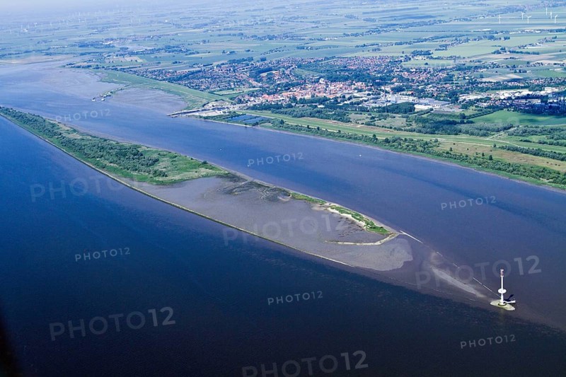 Elbe, Rhinplatte, Glückstadt, Schleswig-Holstein, Germany, Europe
