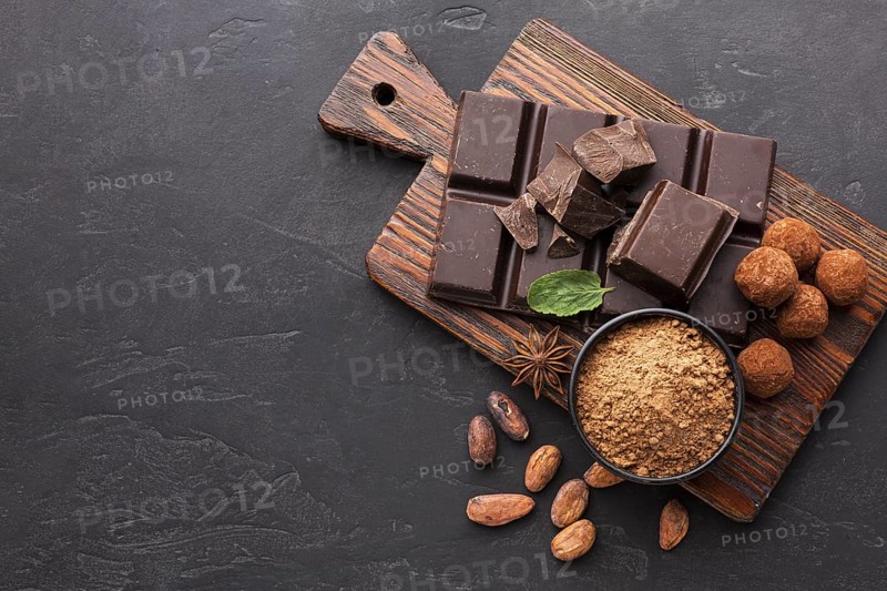 Overhead view chocolate bar. Resolution and high quality beautiful photo