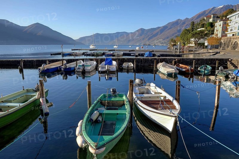 Old harbour, Ascona, Lake Maggiore, Ticino, Lake Maggiore, Switzerland, Europe