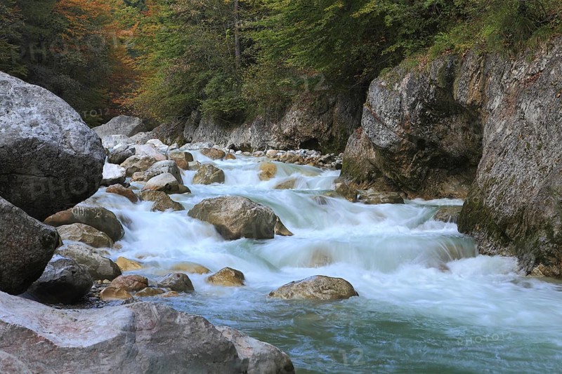 Autumn at Tiefenbachklamm or Tiefenbach Gorge, Tyrol, Austria, Europe