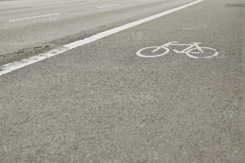 Cycle path in the city centre of Berlin