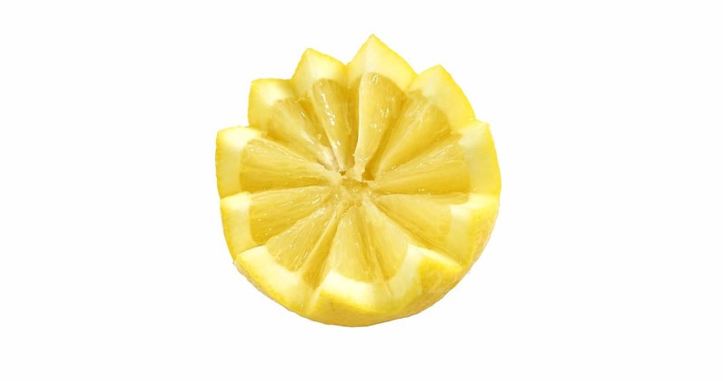 Yellow Lemon, citrus limonum against White Background