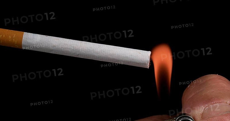 Cigarette that Consumes on Black Background