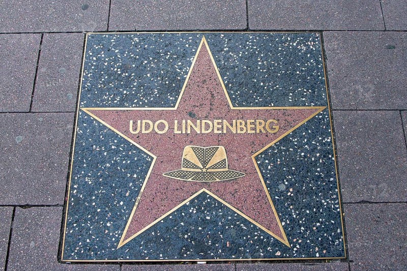 Udo Lindenberg Star on the Reeperbahn, St. Pauli, Hanseatic City of Hamburg, Land Hamburg, Northern Germany, Germany, Europe