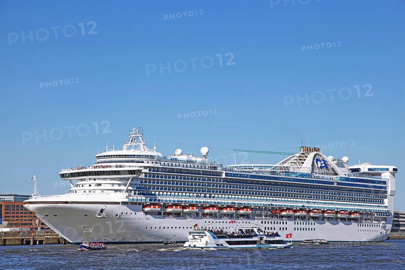 Caribbean Princess at the Entry Parade of the 827th Hamburg Port Birthday 2016, Impressions of the 827th Birthday of the Port of Hamburg 2016, Germany, Europe