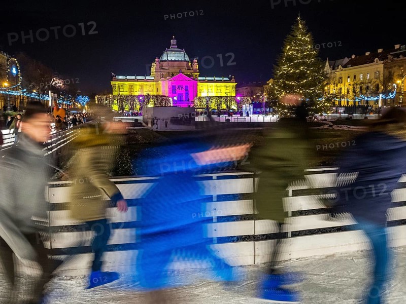 Ice Skating in Advent in Zagreb