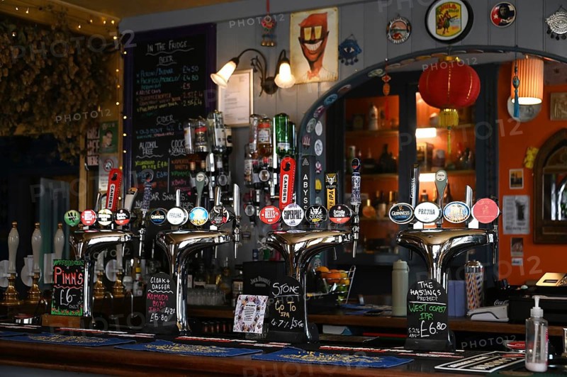 Taps at The Prince Albert pub, Brighton, England, Great Britain