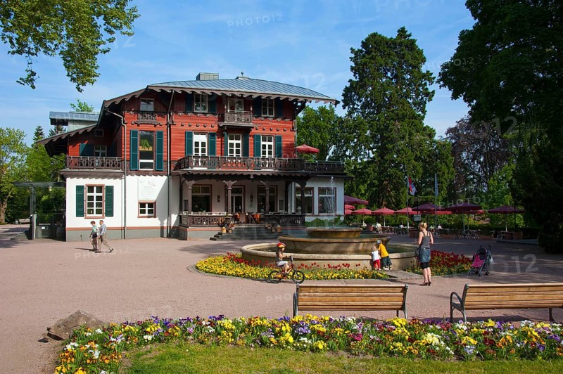 Spa hotel, Villa Borgnis, spa garden, Königstein, Taunus, Hesse, Germany, Europe