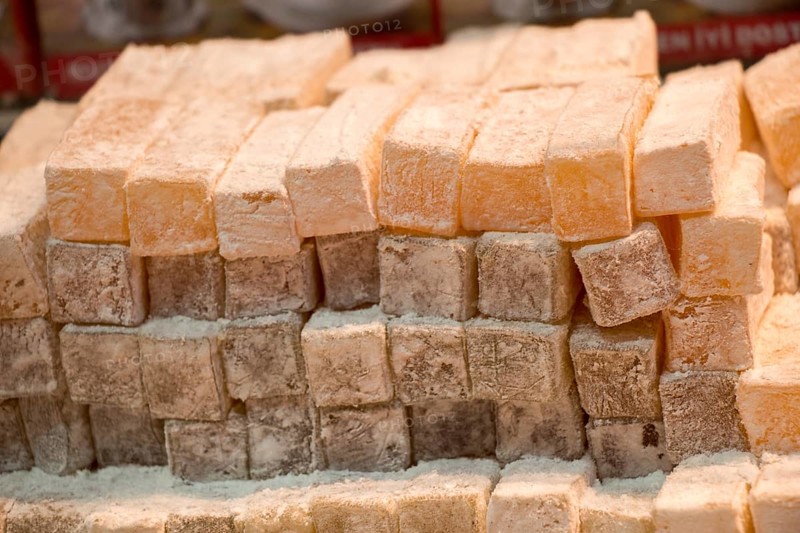 Load of traditional turkish delight rahat lokum