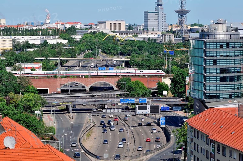 Kurfürstendamm slip road, city motorway, A 100, Berlin, Germany, Europe