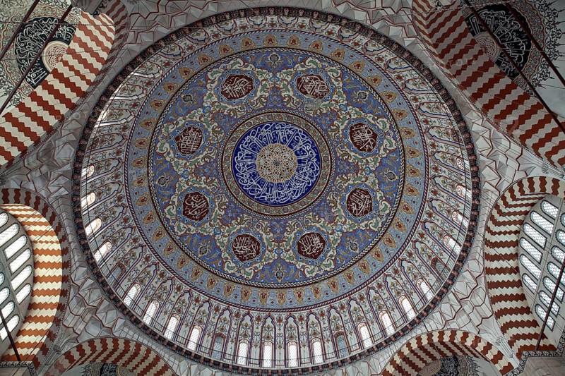 Turkey, Edirne, Dome of the Selimiye Mosque. The UNESCO World Heritage Site of the Selimiye Mosque, built by Mimar Sinan in 1575, Asia