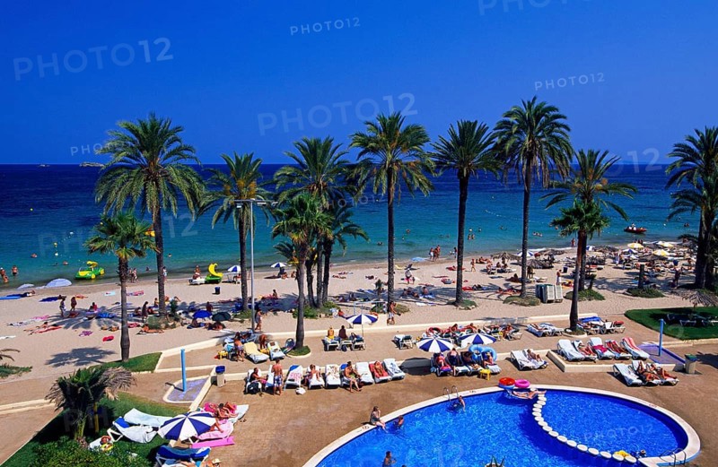 Playa d'en Bossa, Ibiza, Balearic Islands, Spain, Europe