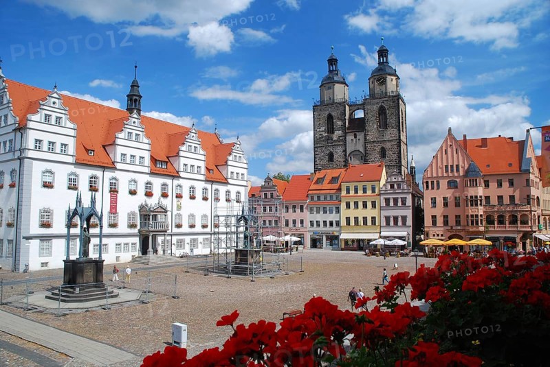 Market Square, Wittenberg, Saxony-Anhalt, Luther city, Germany, Europe