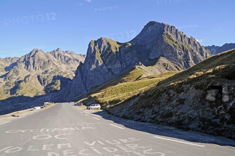 Col du Tourmalet, mountain pass, Bareges, Midi Pyrenees, Pyrenees, Hautes-Pyrenees department, France, Europe