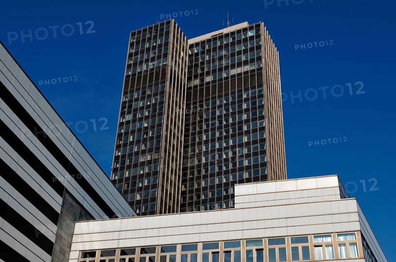 Steglitzer Kreisel high-rise building, Schlossstraße, Steglitz, Berlin, Germany, asbestos contamination, asbestos contaminated, Europe