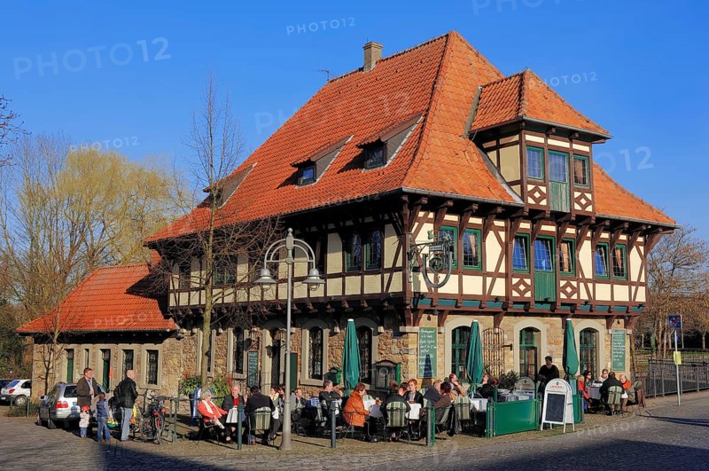 Restaurant Schlossmühle, Burgsteinfurt, Steinfurt, Münsterland, North Rhine-Westphalia, Germany, Europe