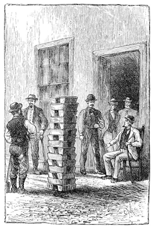 A Ton of Silver. A ton of silver bars. Originally published december 1878 in Harper?s New Monthly Magazine