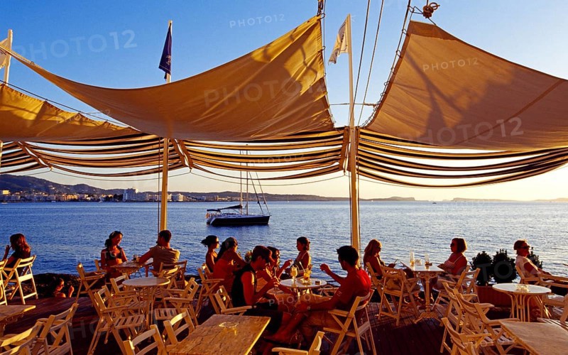 Cafe Savannah in San Antonio, Ibiza, Balearic Islands, Spain, Europe