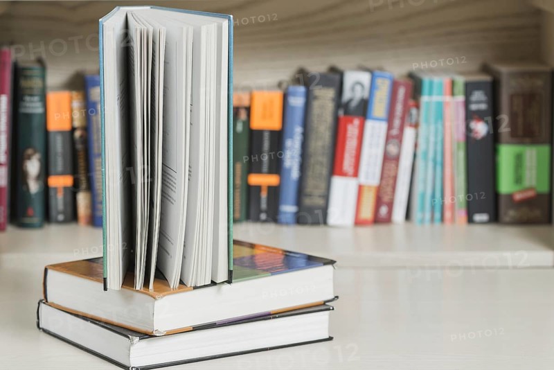 Book standing pile