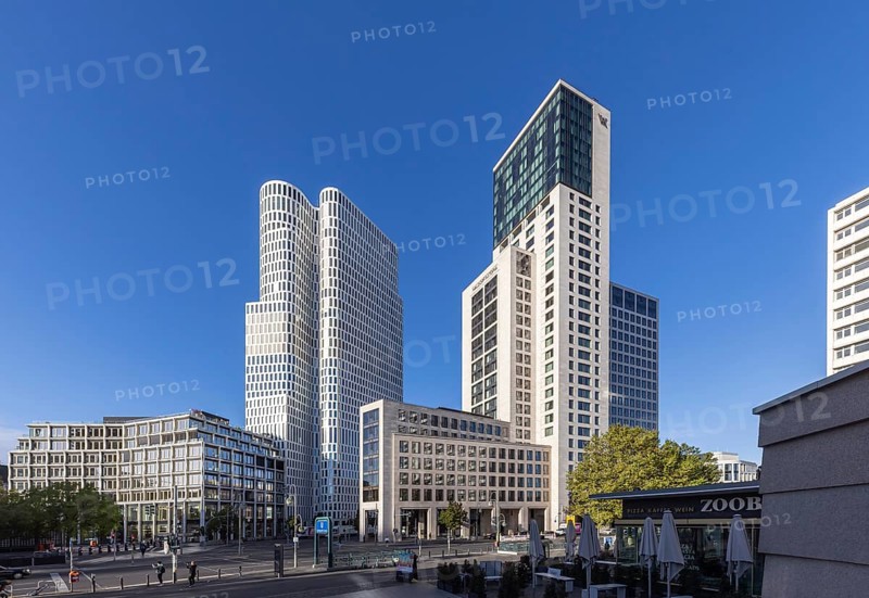 Hotel Motel One Berlin-Upper West and Hotel Waldorf Astoria, Zoofenster. City view Berlin, Germany, Europe