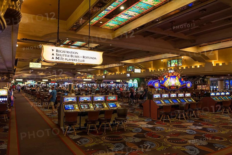 Slot machines in the casino in Las Vegas, USA, North America