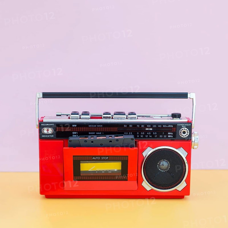 Front view music concept with radio