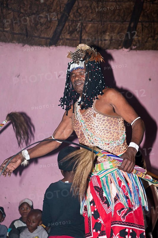 Xhosa medicine man, Xhosa Wish Doctor, Wild Coast, Eastern Cape, South Africa, Africa