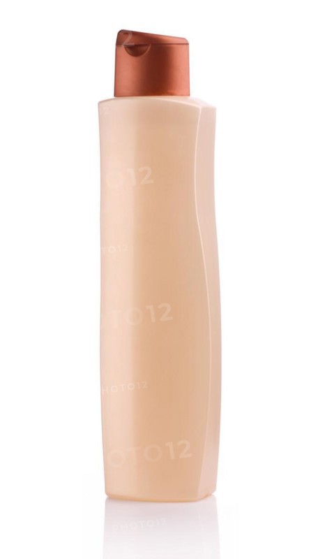 Brown shampoo bottle