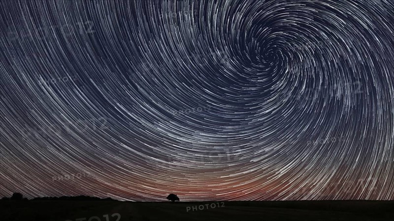 Star Trails over Night sky. Night sky startrails
