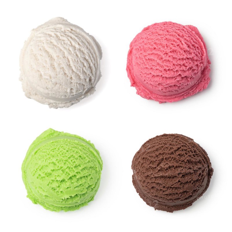 ice cream ball isolated on white background