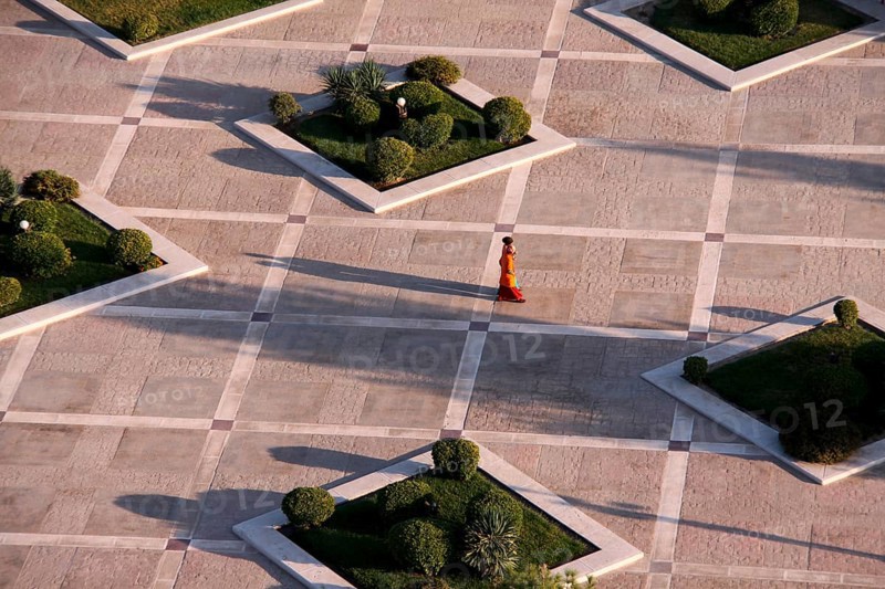 Beautifully landscaped park in the centre of Ashgabat Turkmenistan