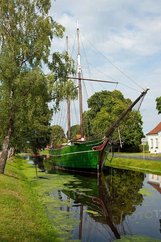 Ship, schooner, cargo ship, museum ship, Wiek, Catharina von Papenburg, Papenburg, Lower Saxony, Germany, Europe