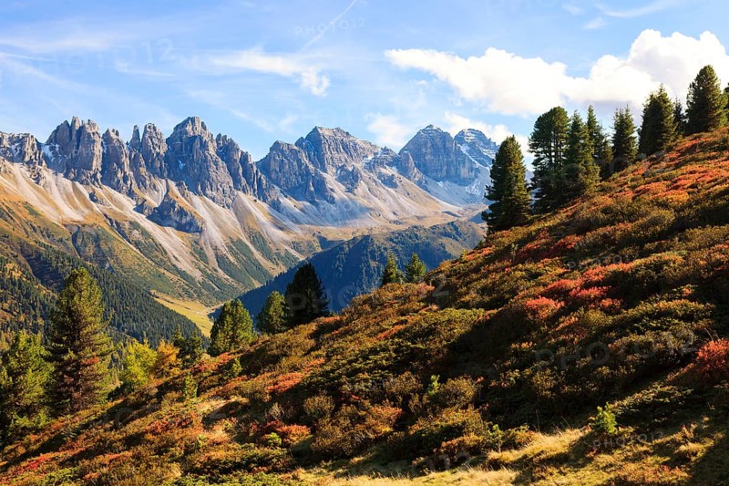 Autumn in the Stubai Alps, Tyrol, Austria, Europe