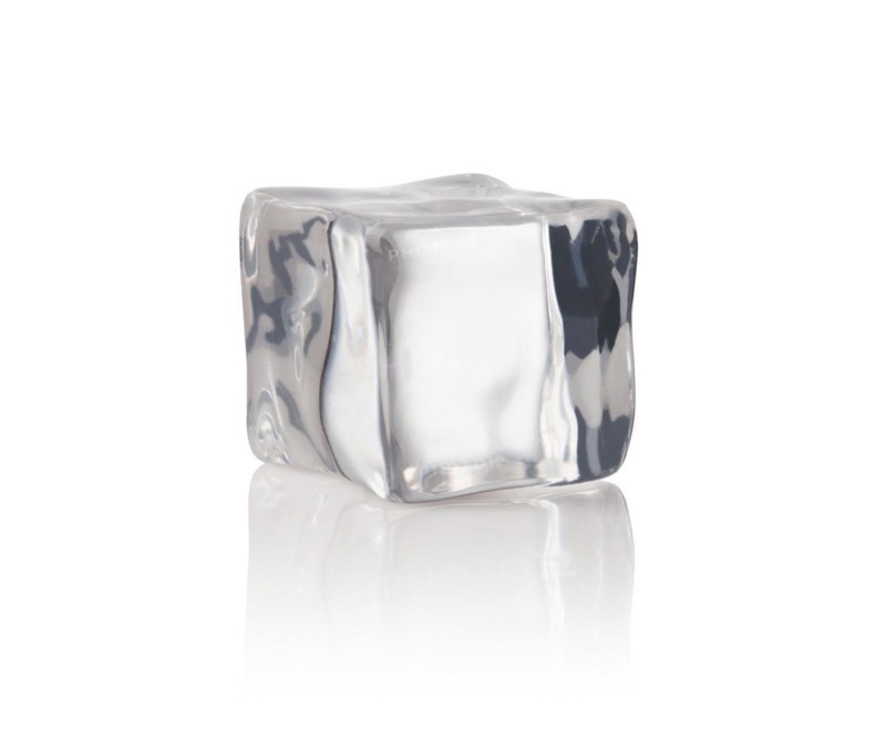 ice cubes on a white background