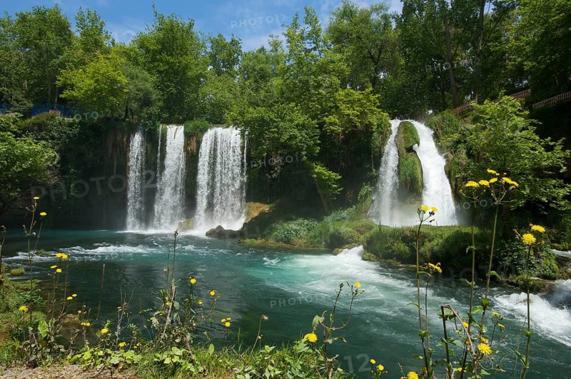 Düden Waterfalls near Antalya, Turkish Riviera, Turkey, Asia