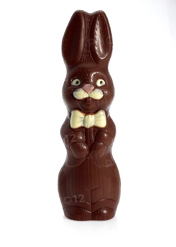 Chocolate Easter Rabbit against White Background