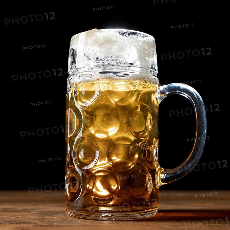 Close up mug beer table