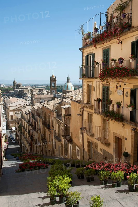 Old Town, Caltagirone, Province of Catania, Sicily, Italy, Santa Maria del Monte, Europe