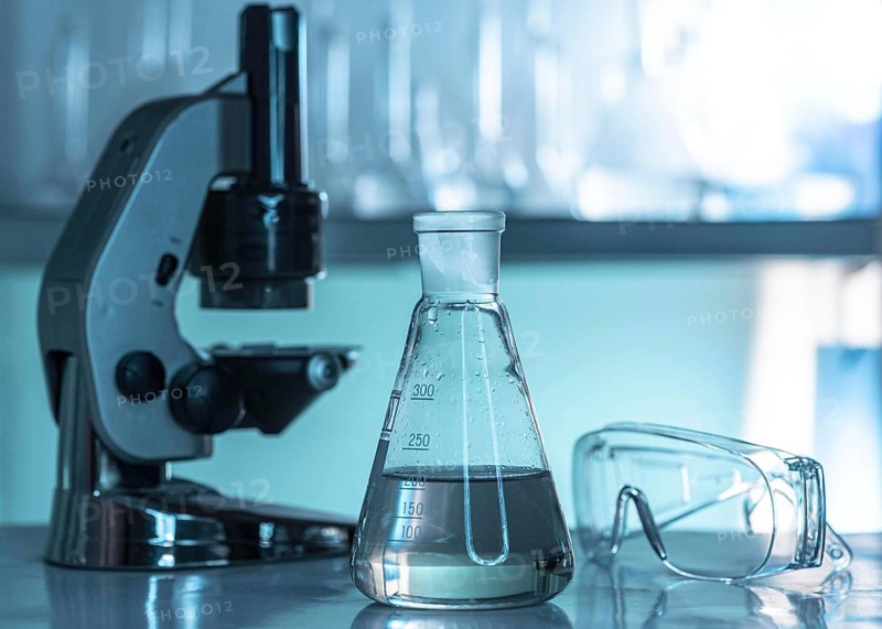Laboratory glassware microscope arrangement. Resolution and high quality beautiful photo