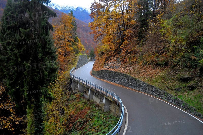 Switzerland, Ticino, narrow-gauge line Locarno, Domodossola, Centovalli, railway, Hundred Valleys, country road, autumn landscape, Europe