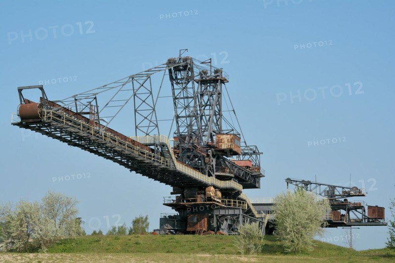Gigantic excavator in the disused Ferropolis open-cast lignite mine