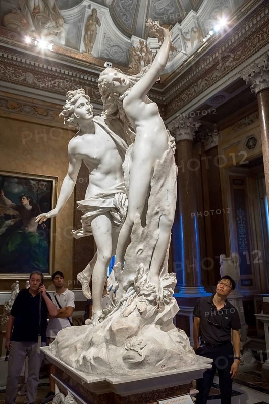 ROME, ITALY - AUGUST 24, 2018: Gian Lorenzo Bernini masterpiece, Apollo e Dafne, dated 1625