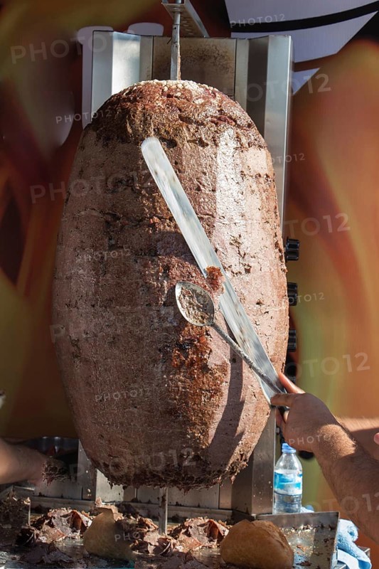 Traditional Turkish Doner Kebab on pole