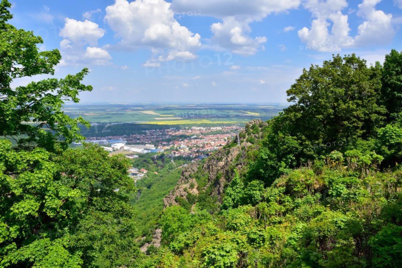 View from Hexentanzplatz, Thale, Harz, Germany. View from Hexentanzplatz in the Bode Valley in the Harz Mountains
