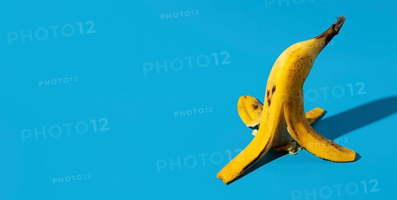 Banana peel copy space