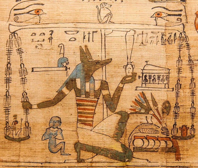 Detail of ancient Book of the Dead (1070 BC), Thebes - Egypt